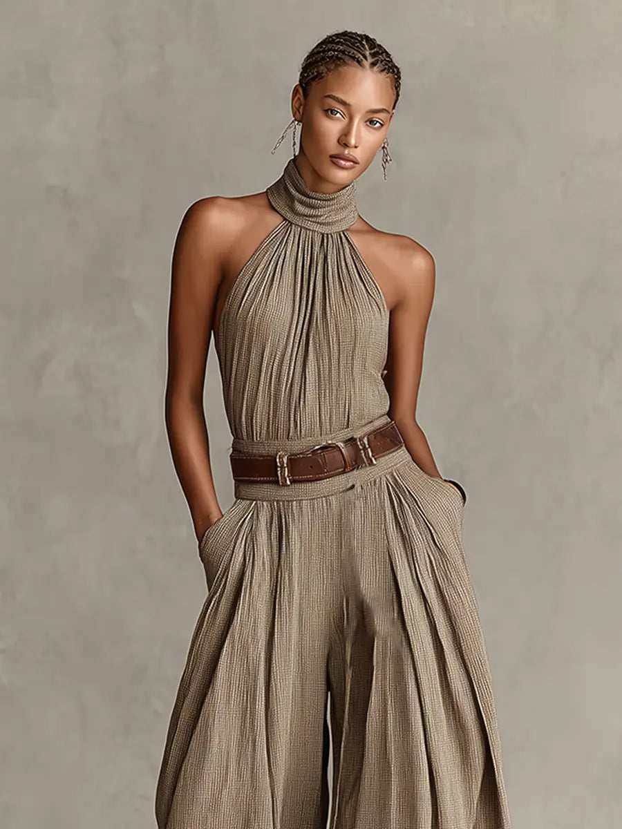 Autumn | Halter Neck Wide-Leg Jumpsuit 2