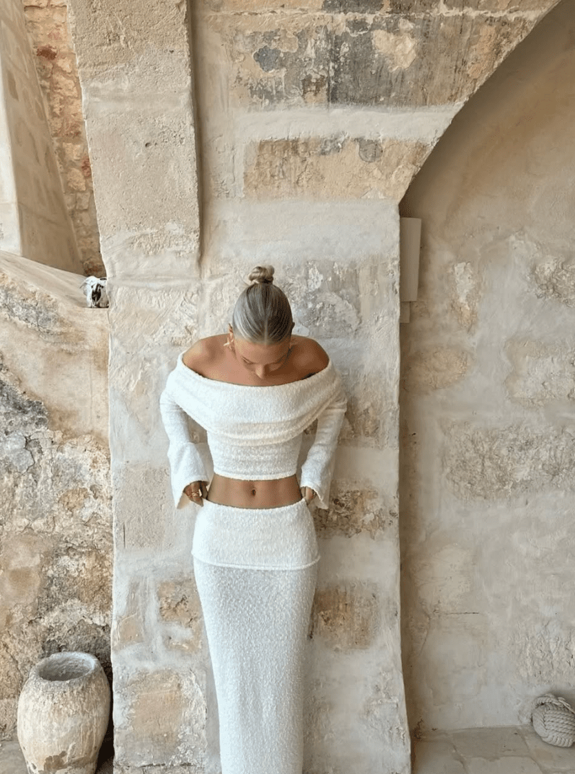 Azaria | Off-Shoulder Maxi Skirt Set 1