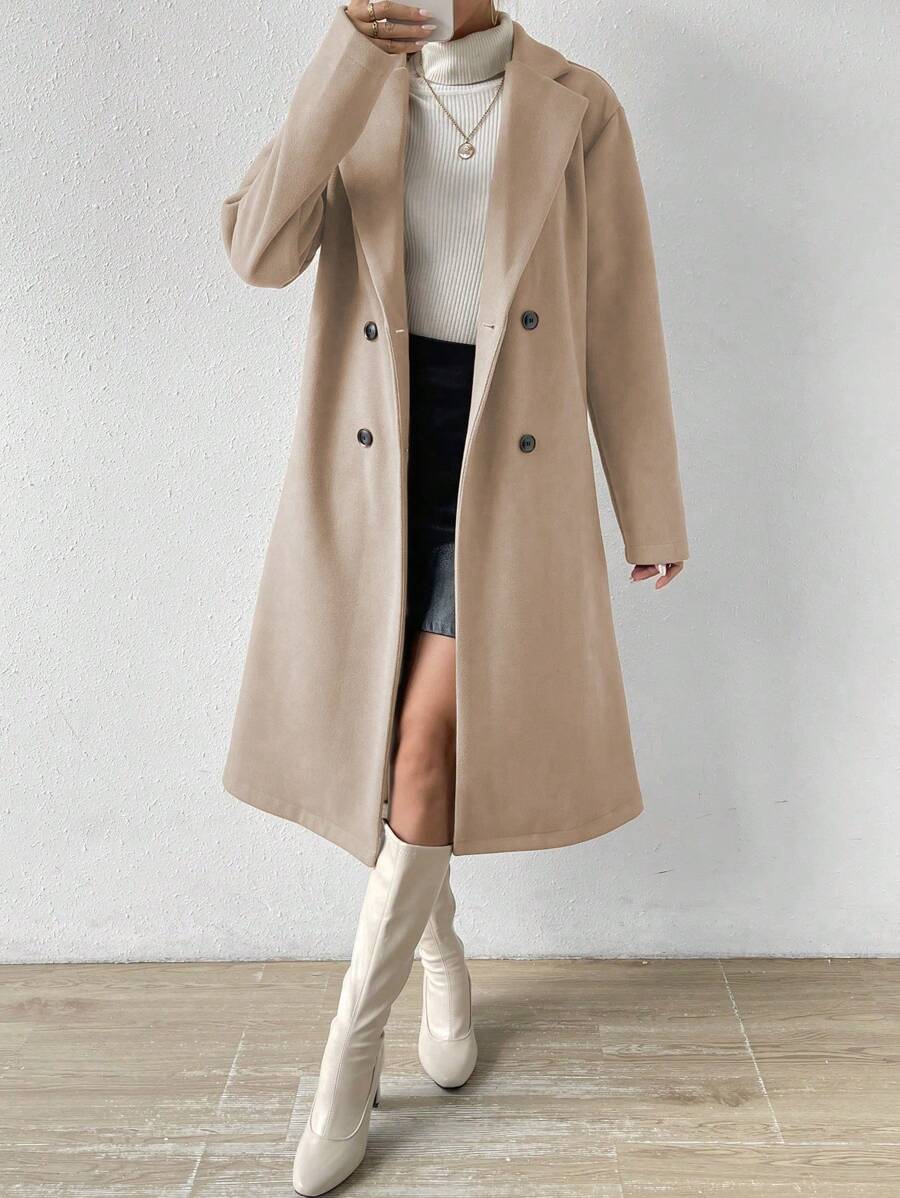 Bailey | Long Double-Breasted Lapel Overcoat, Tailored Winter Coat 2