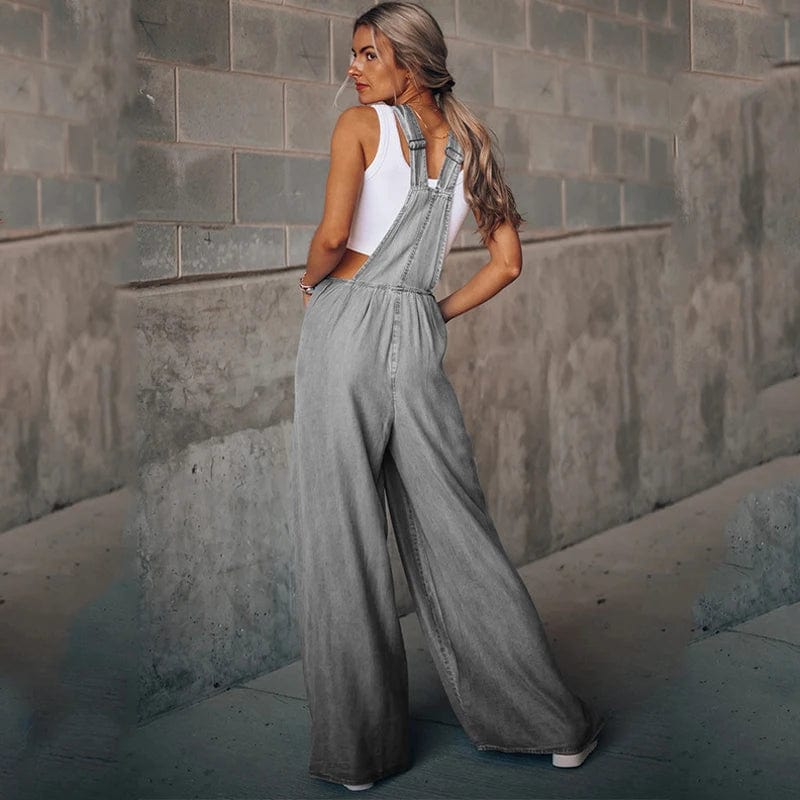 Billie | Wide Leg Denim Overalls 5
