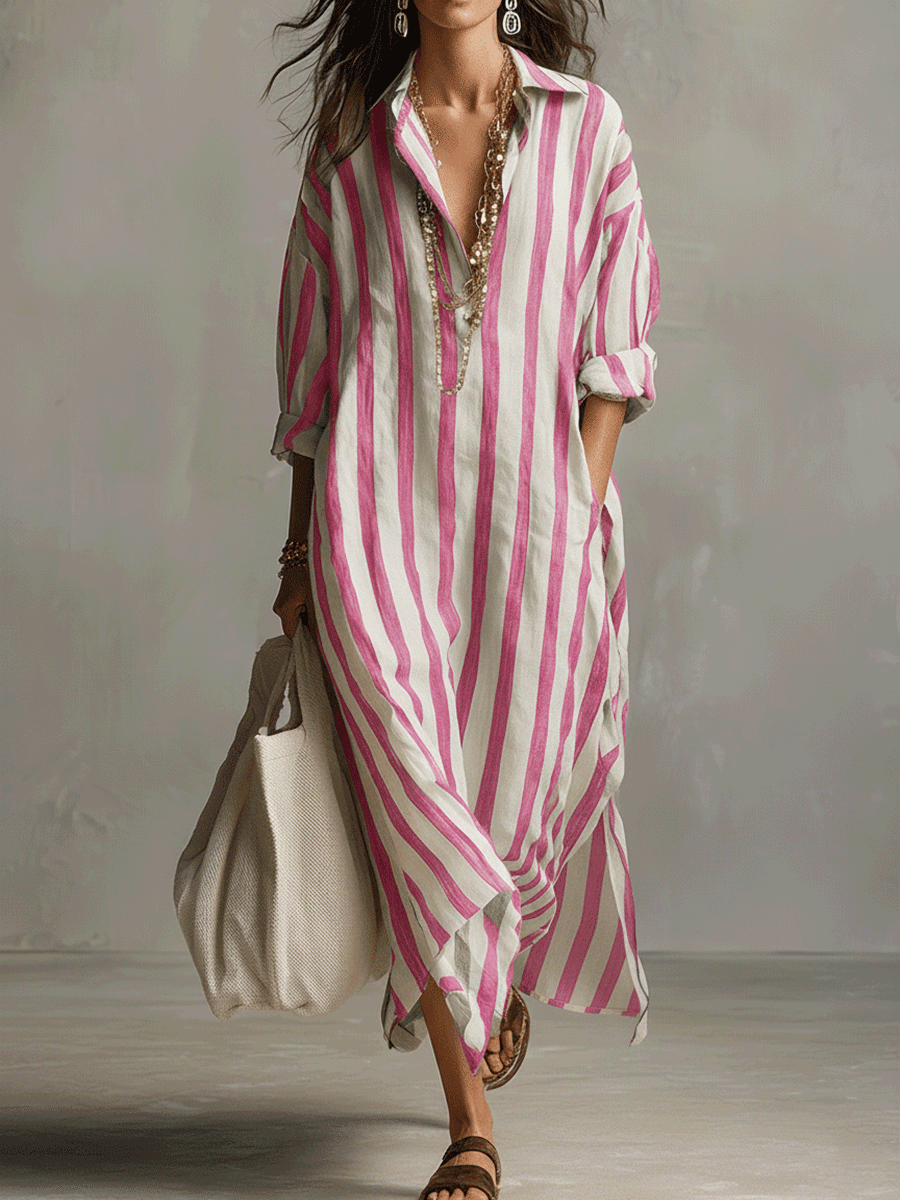 Billie | Women's Striped Boho Maxi Dress 5