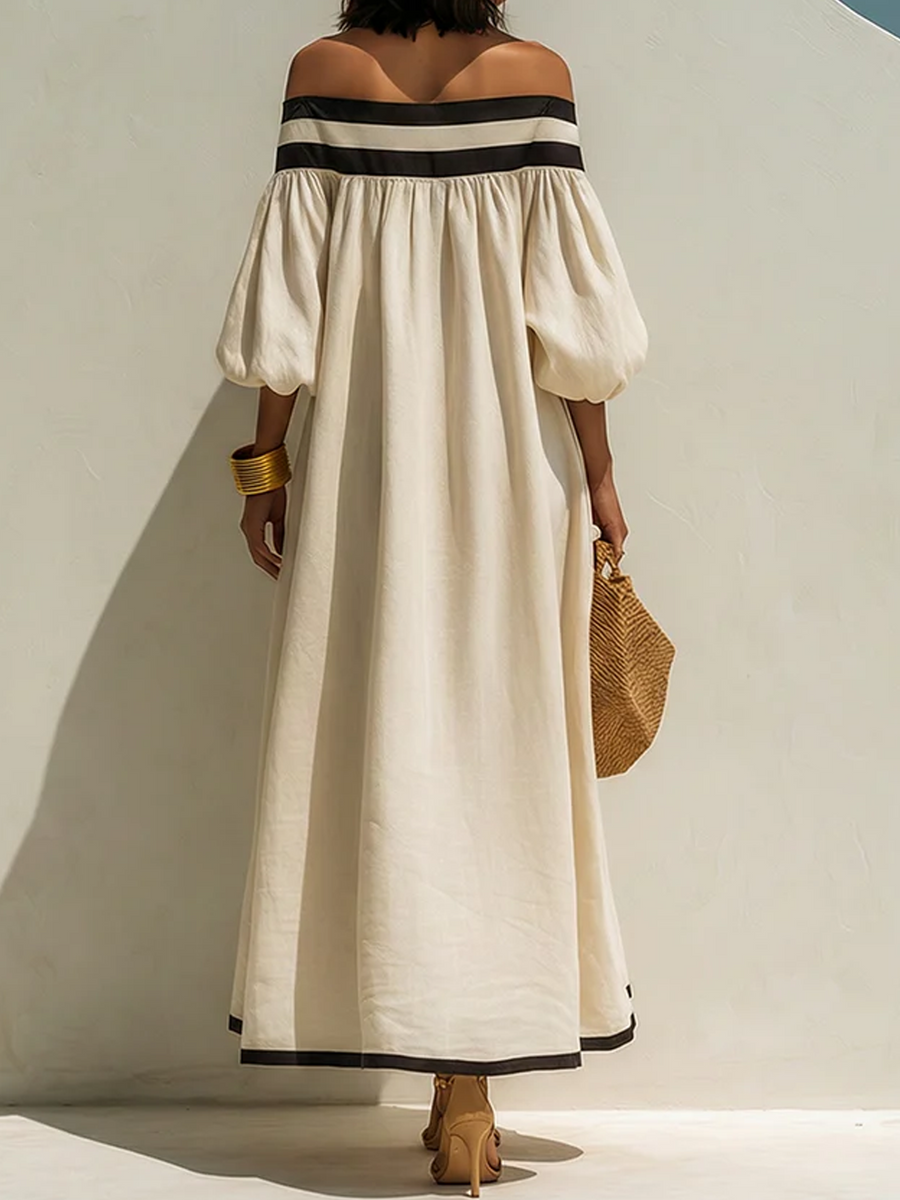 Carmen | Women's Color Block Maxi Dress 1