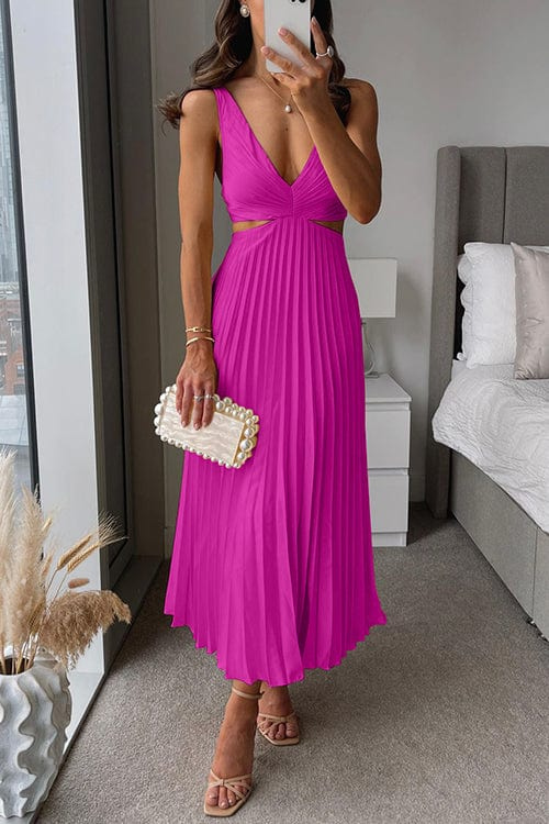 Celeste | Pleated Flowing Midi Dress 2
