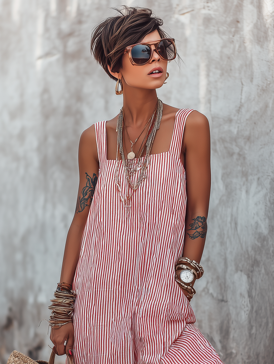 Cleo | Women's Striped Jumpsuit 4