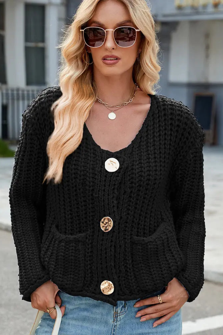 Emma | Cozy Chunky Knit Cardigan with Pockets 11