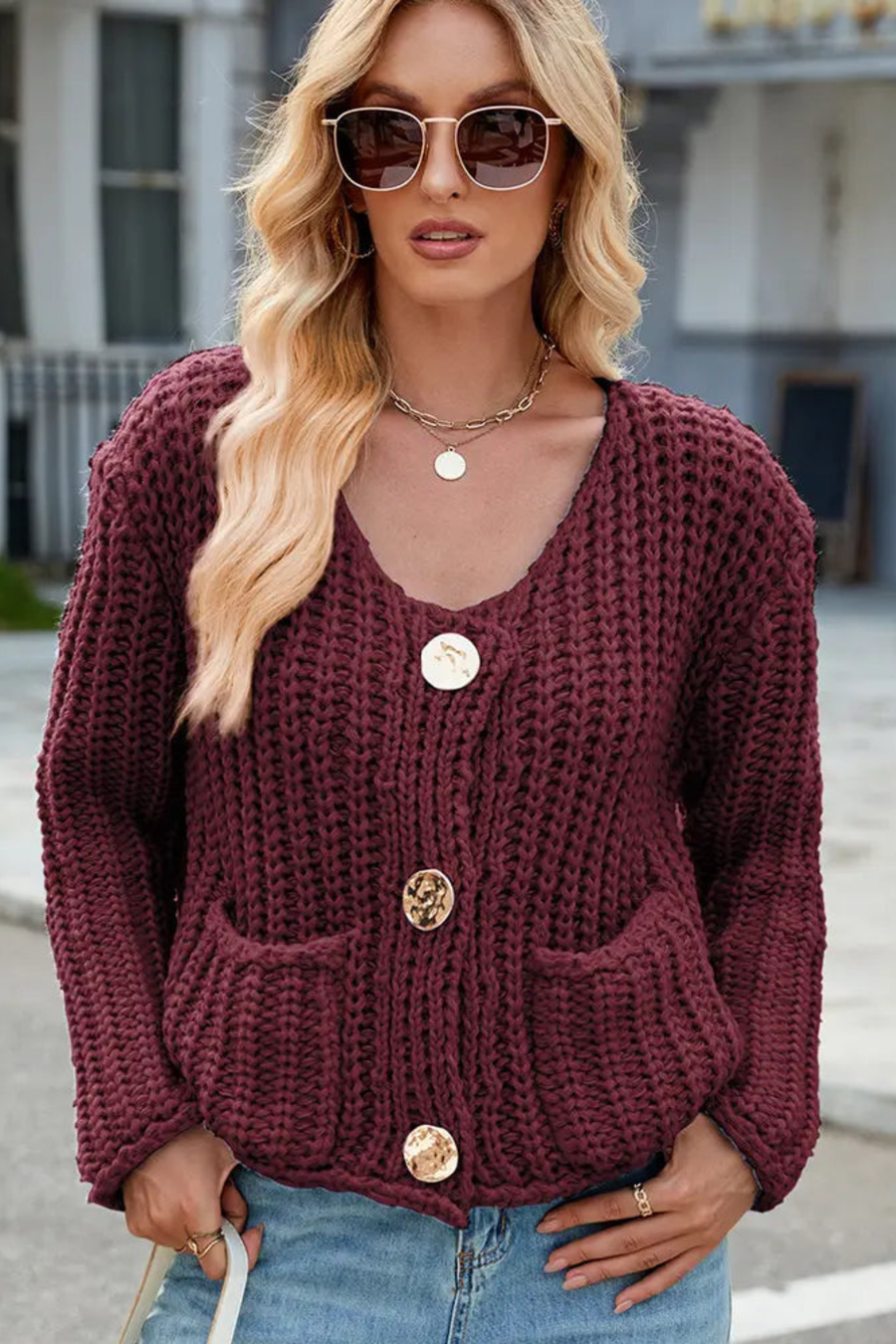 Emma | Cozy Chunky Knit Cardigan with Pockets 9