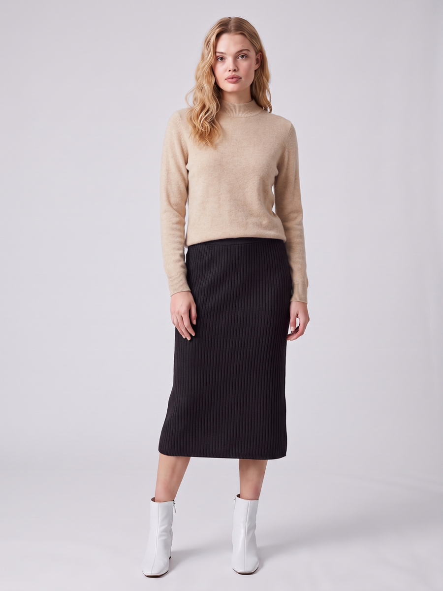 Mia | Cozy Loose-Fit Mock Neck Sweater 8