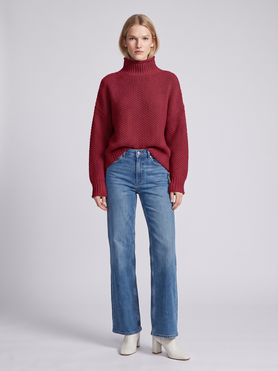 Mia | Cozy Loose Knit Turtleneck Sweater 4