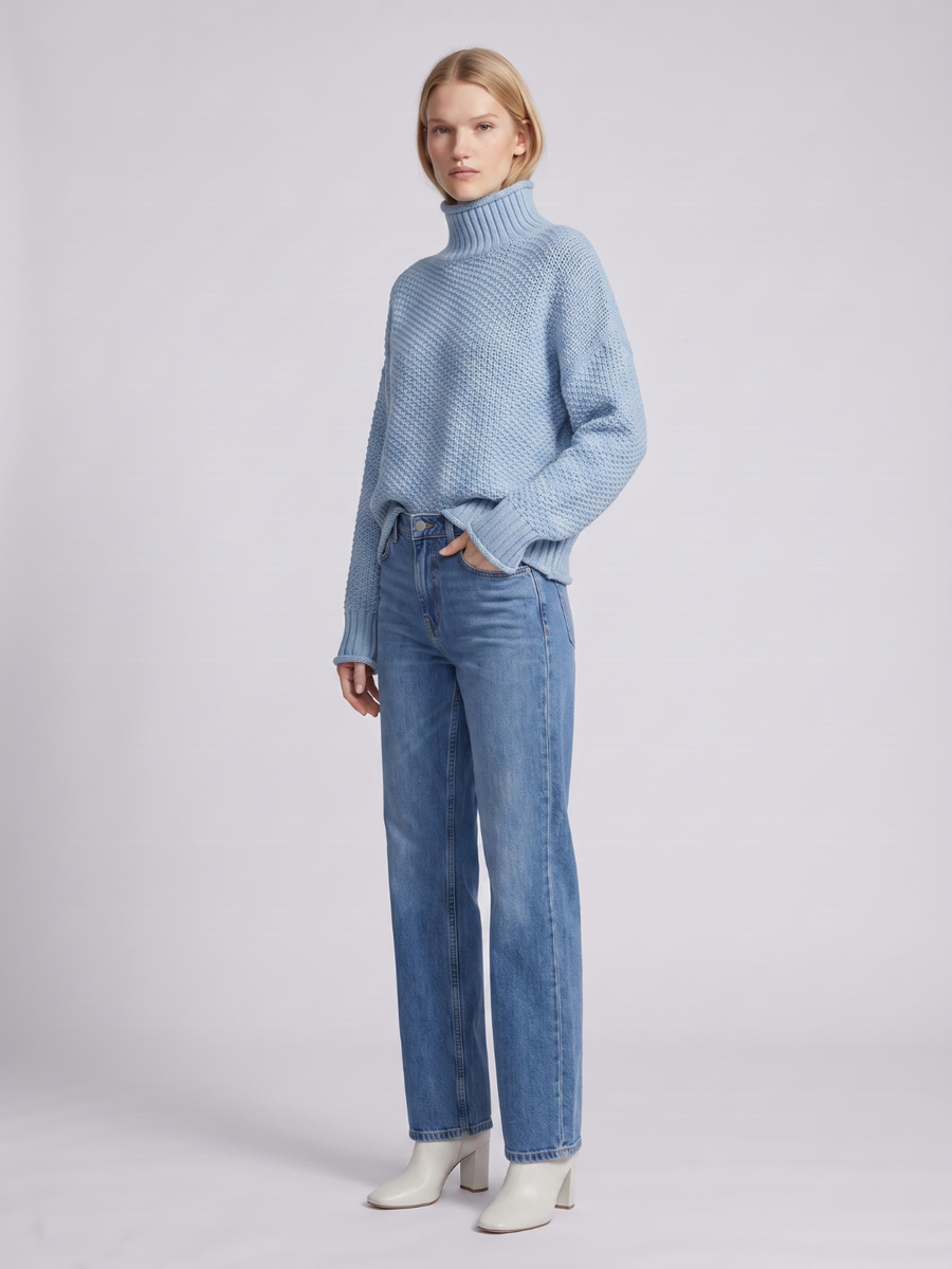 Mia | Cozy Loose Knit Turtleneck Sweater 8
