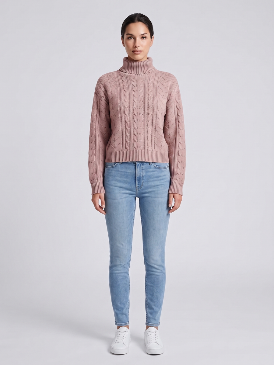 Mia | Cozy Textured Turtleneck Sweater 1