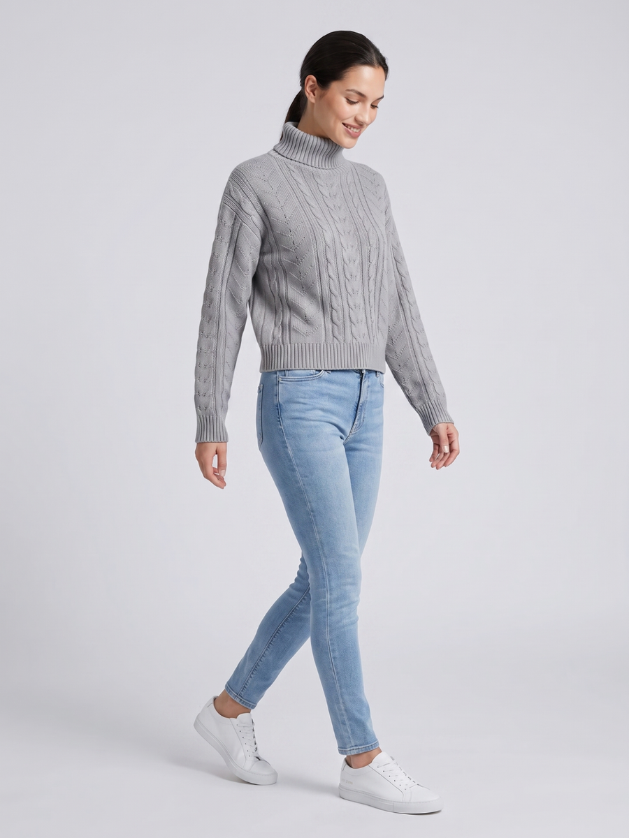 Mia | Cozy Textured Turtleneck Sweater 6