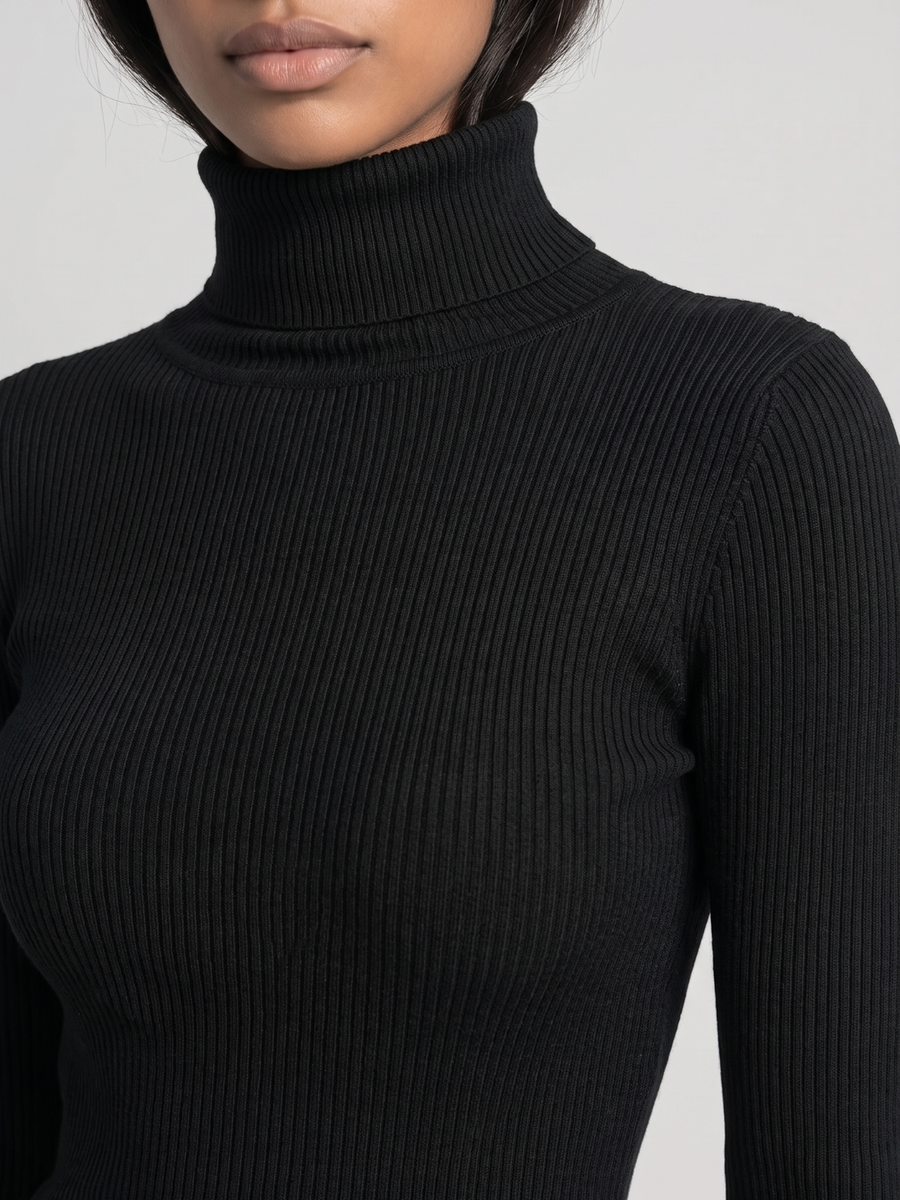 Olivia | Sleek Slim Fit Ribbed Turtleneck Sweater 5