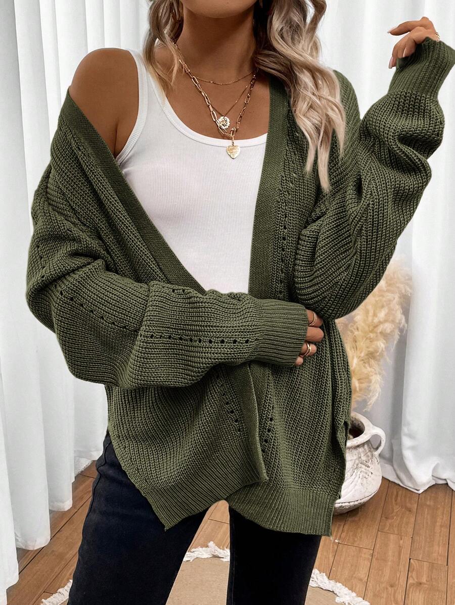 Sophia | Cozy Open Front Knit Cardigan 1