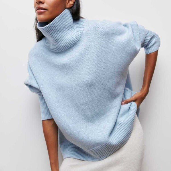 Sophie | Cozy Relaxed Turtleneck Knit Sweater 0