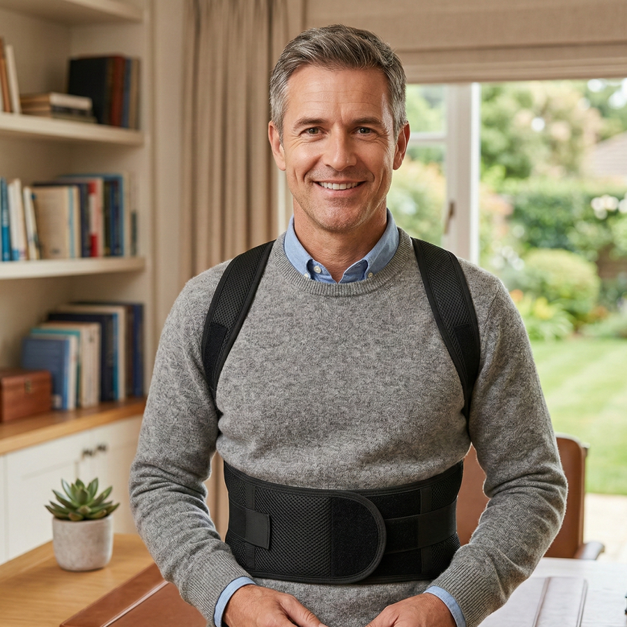 Alverra ErgoPosture Back Brace — Adjustable, Breathable, Spinal Alignment
