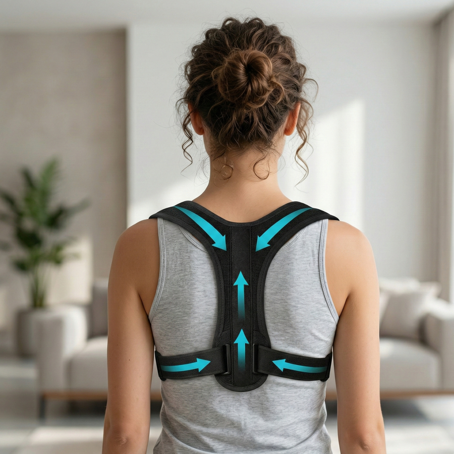 Alverra invisible posture corrector ultra-thin discreet ergonomic adjustable back support