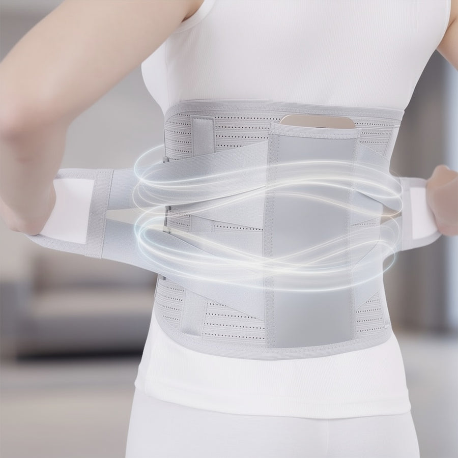 Alverra Posture Back Brace — Contoured Steel Support, Adjustable Compression
