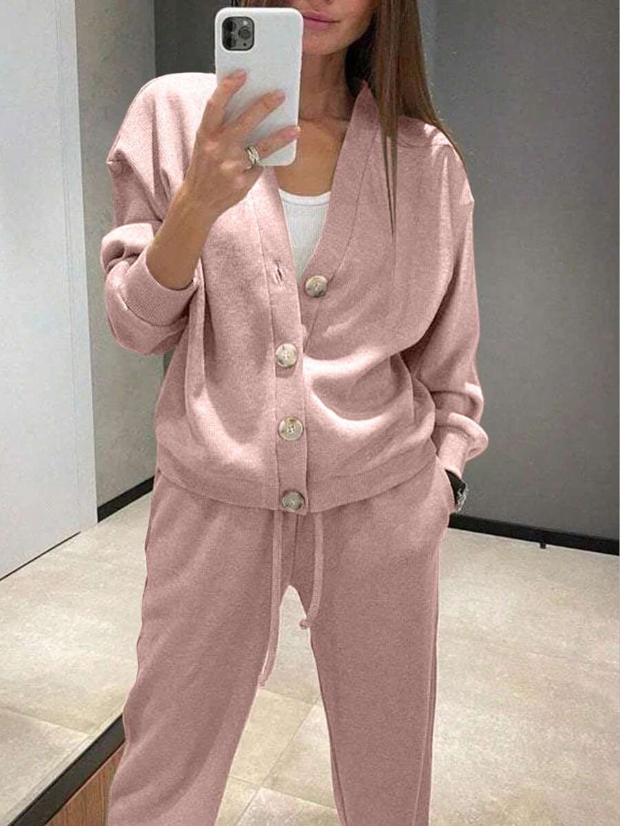 Zolisse | Knit Cardigan and Wide Leg Trouser Set 9