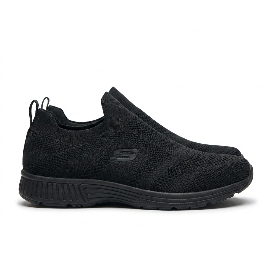 OrthoKnit Slip-On Sneakers Black - angle B