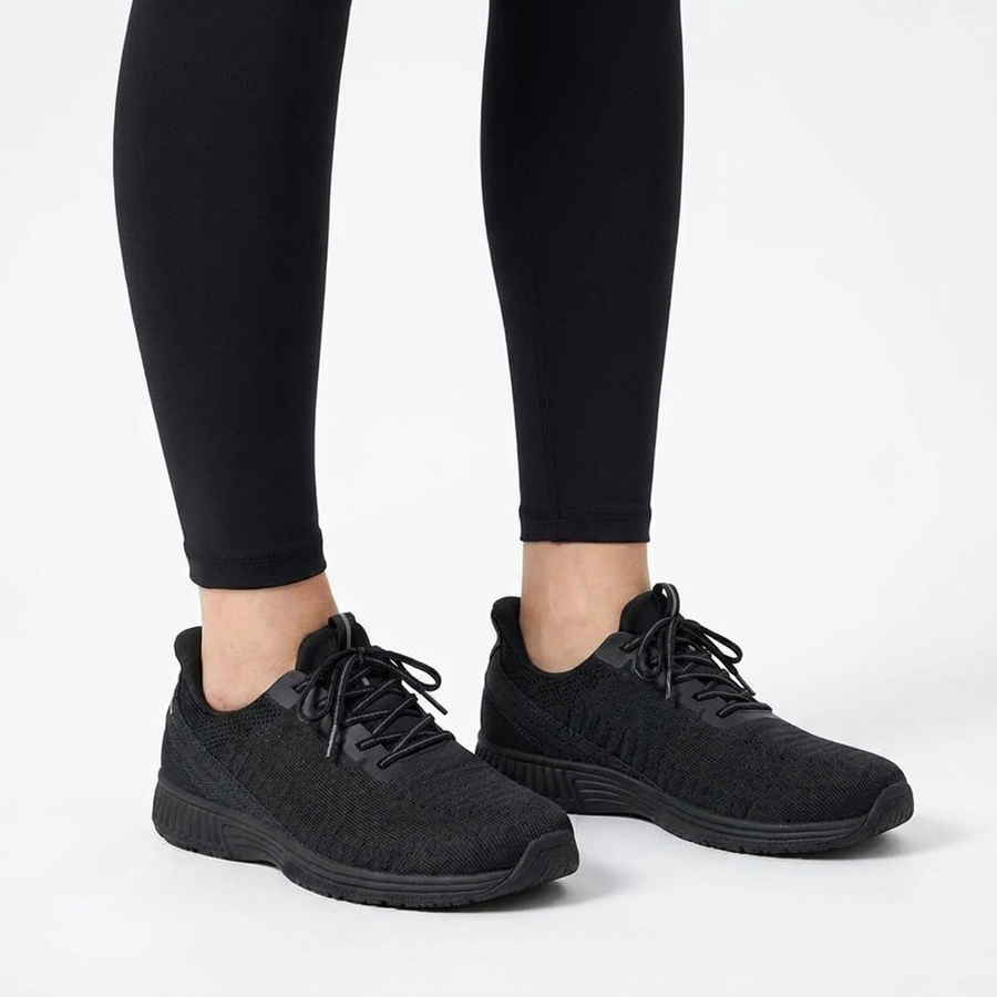 OrthoKnit Slip-On Sneakers White - worn