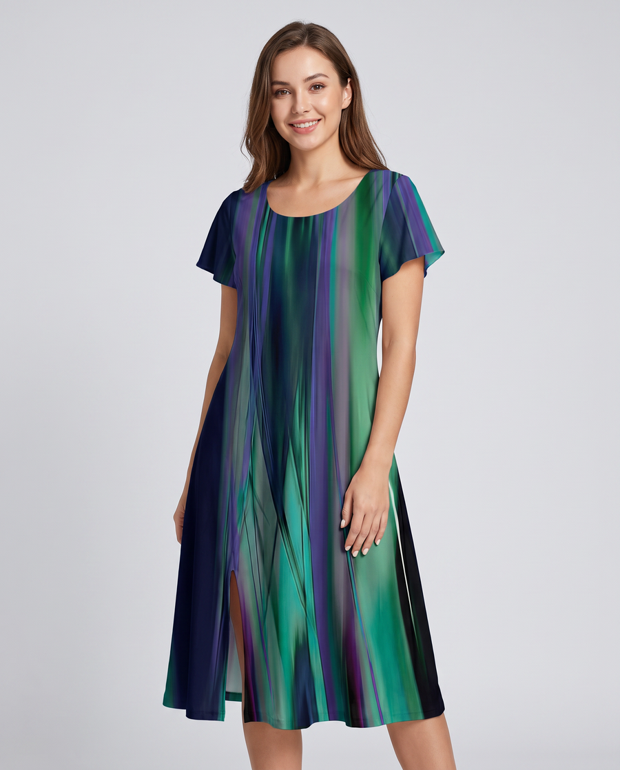 Iridescent Gradient Midi Dress | Alverra