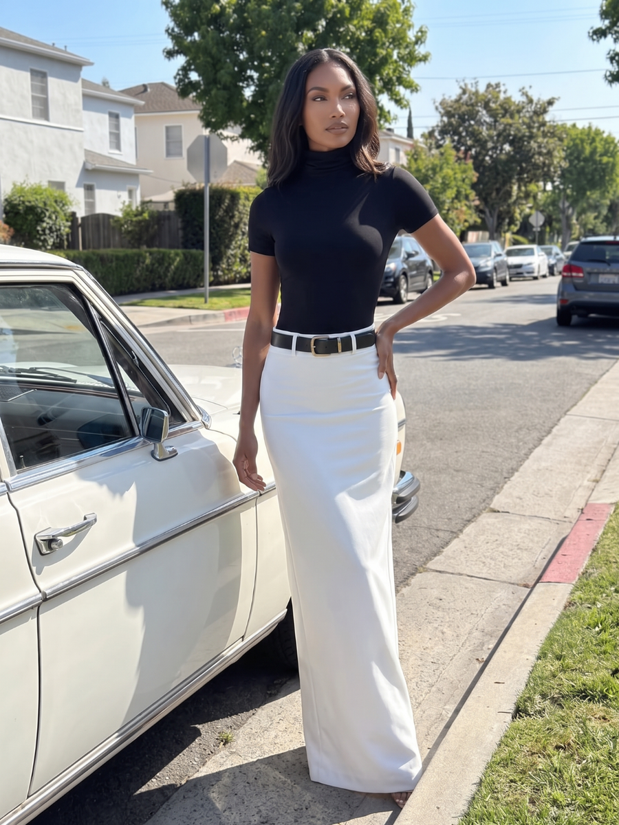 Audrey | Turtleneck Top Midi Skirt Two-Piece Set 5