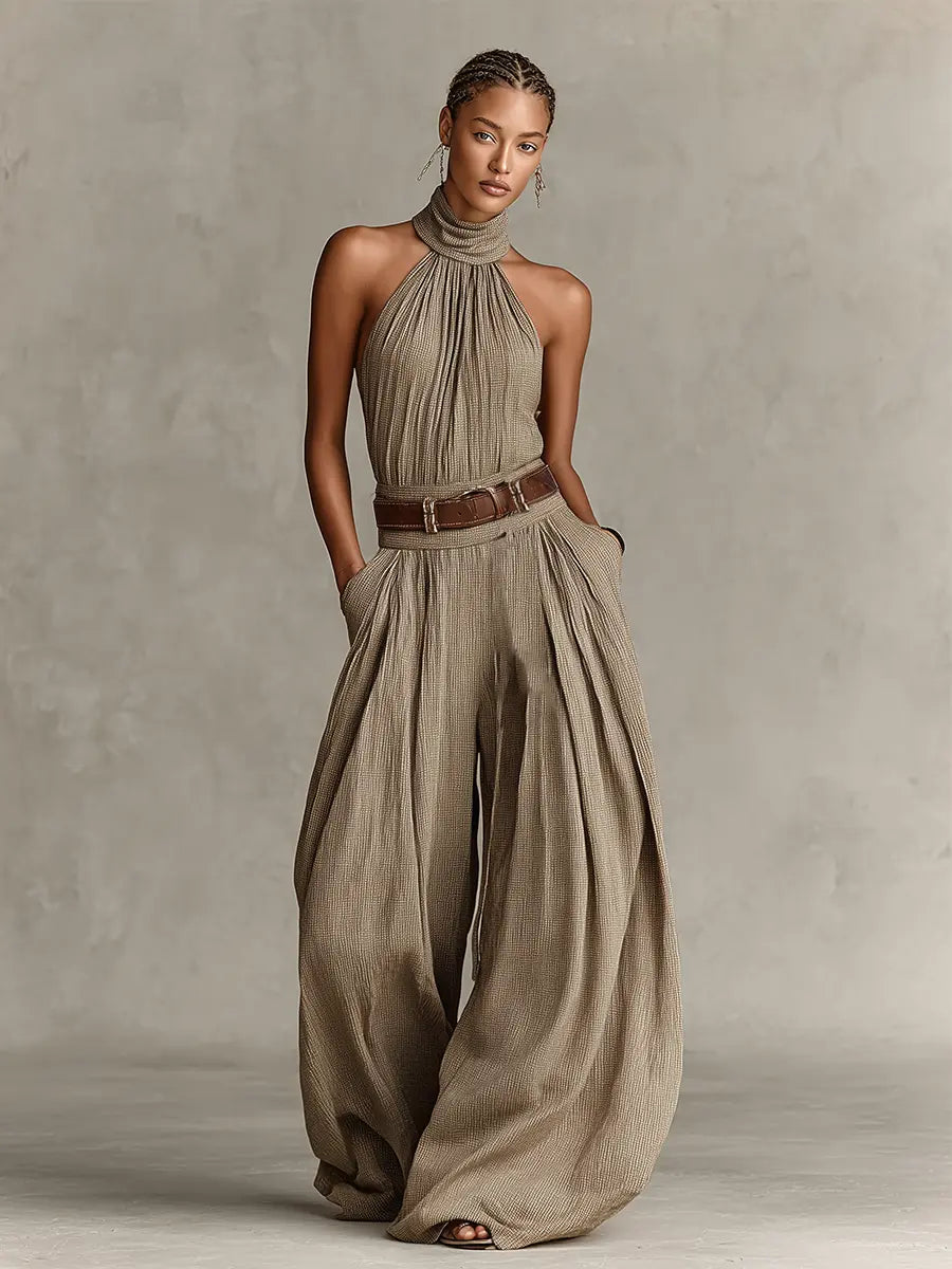 Autumn | Halter Neck Wide-Leg Jumpsuit 1
