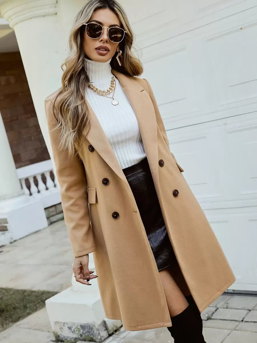 Ava | Stylish Double-Breasted Wool Coat for Women 1