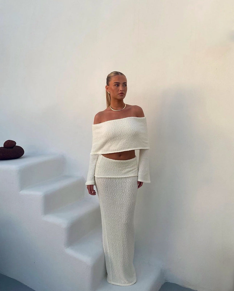 Azaria | Off-Shoulder Maxi Skirt Set 3