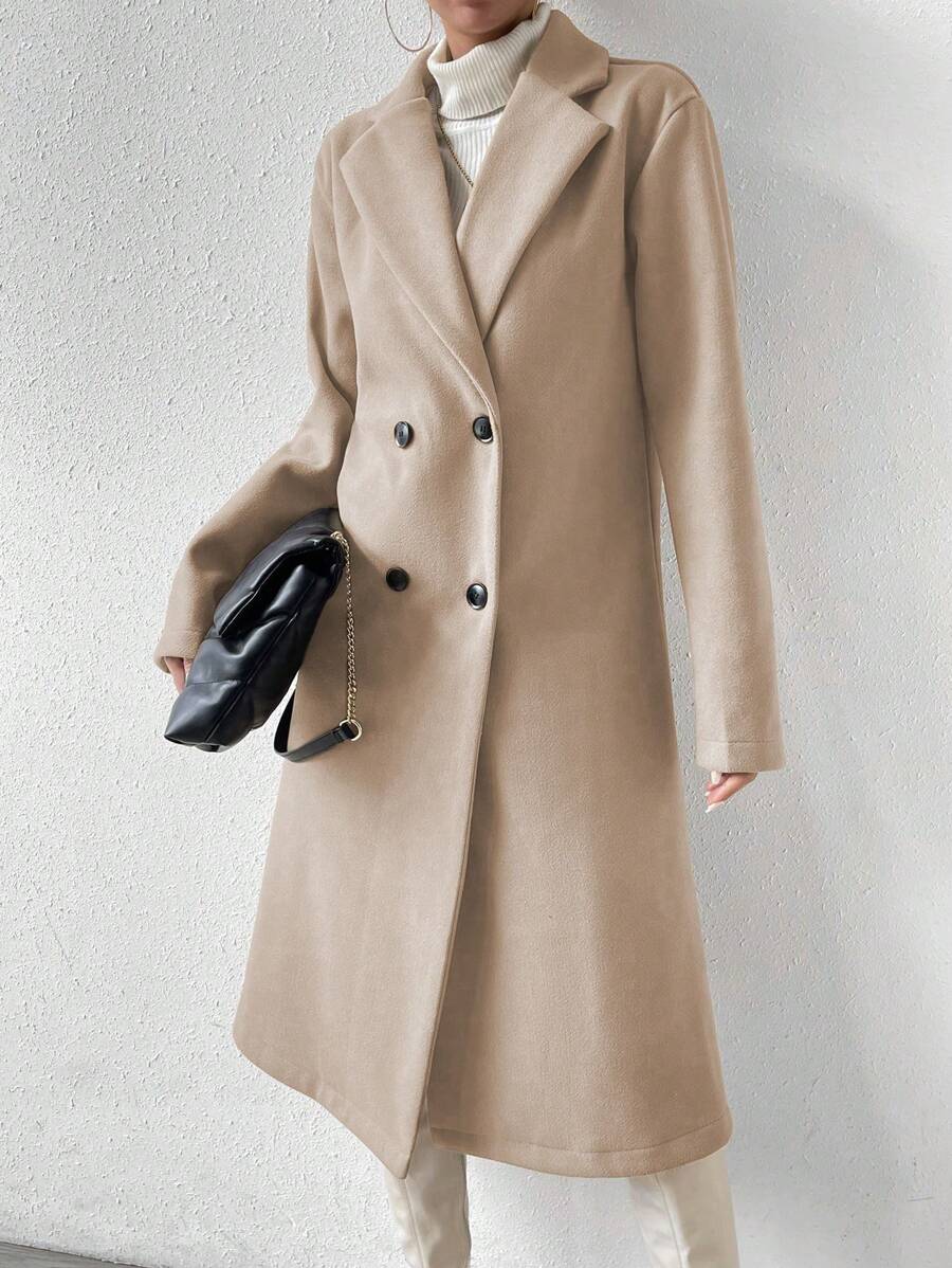 Bailey | Long Double-Breasted Lapel Overcoat, Tailored Winter Coat 5