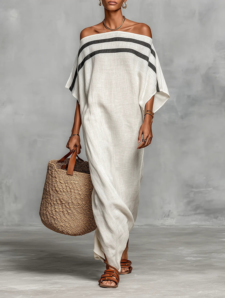 Bianca | Off-Shoulder Batwing Maxi Dress 0