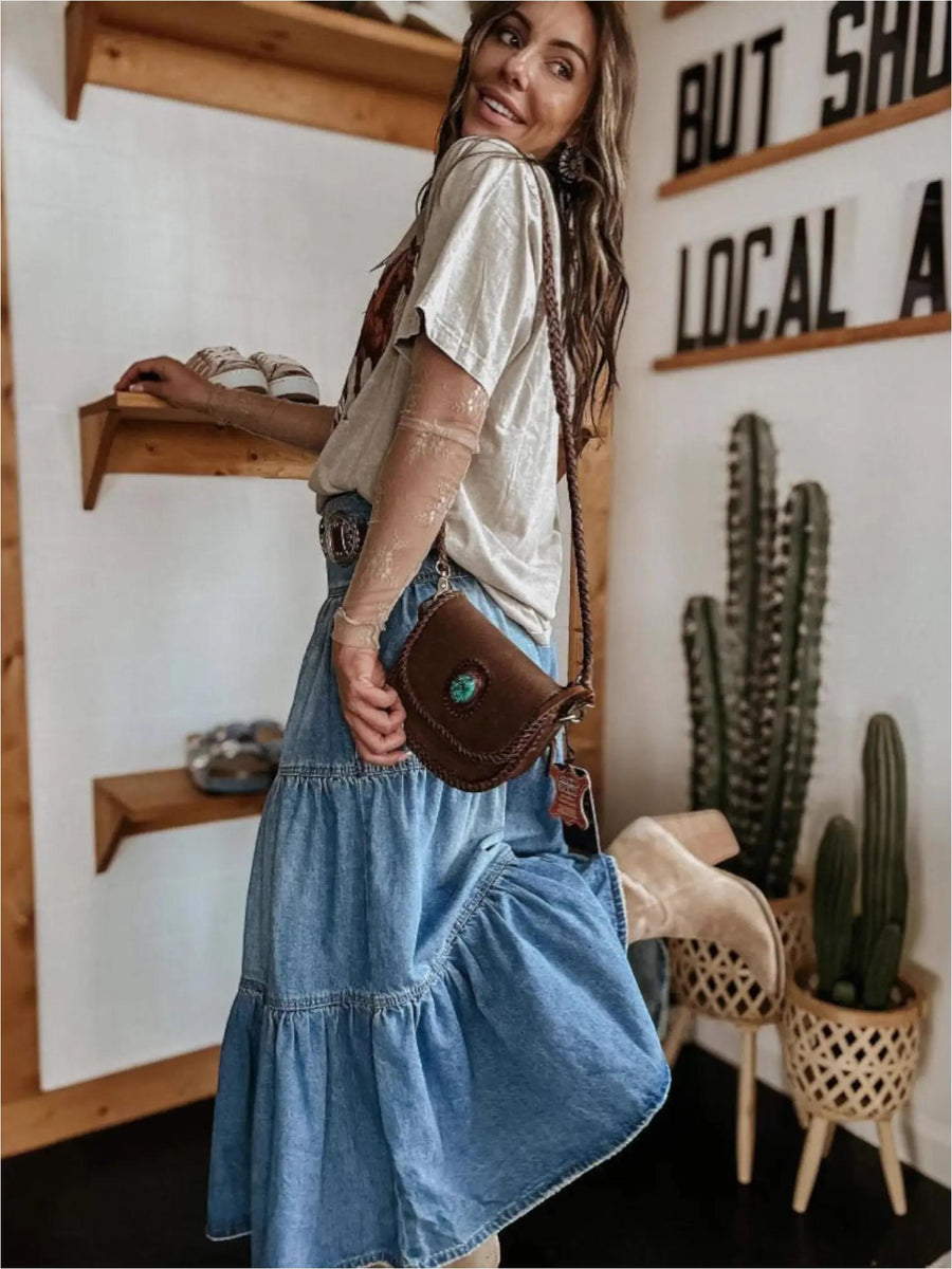 Billie | High Waist Maxi Denim Skirt 2