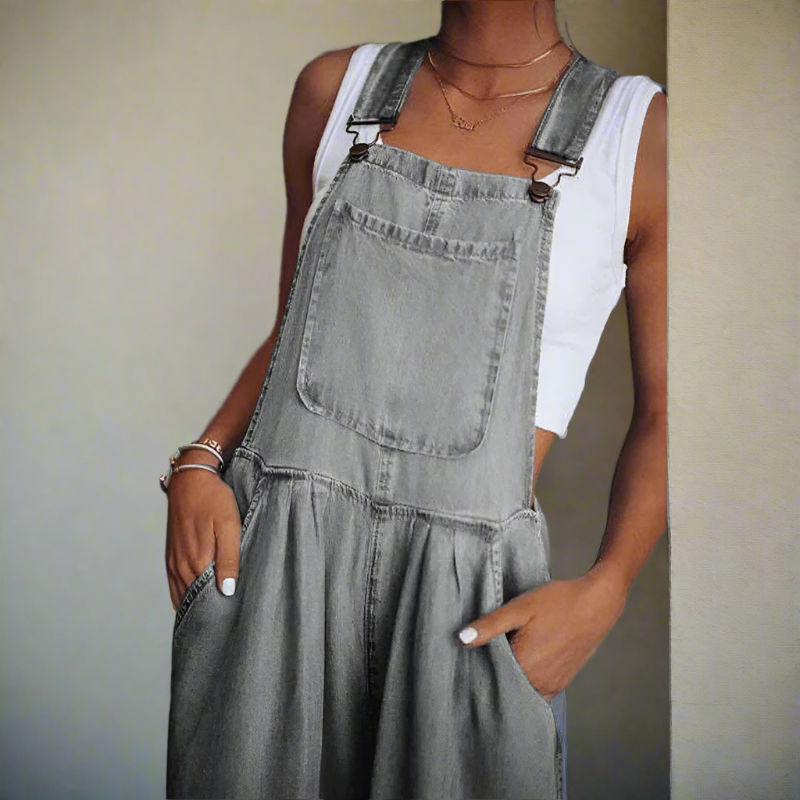 Billie | Wide Leg Denim Overalls 2