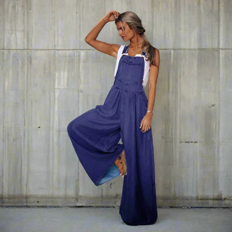 Billie | Wide Leg Denim Overalls 3