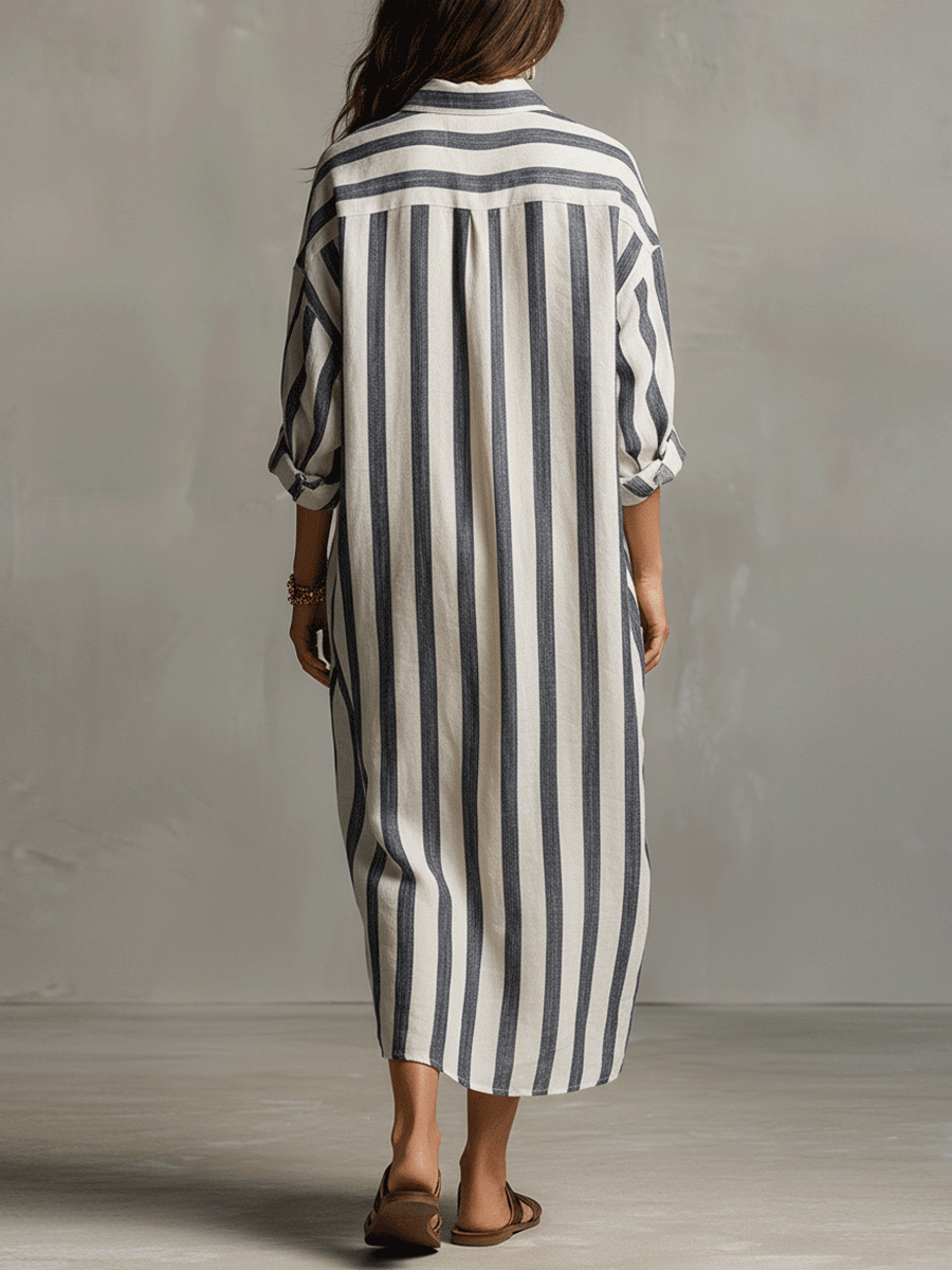 Billie | Women's Striped Boho Maxi Dress 7