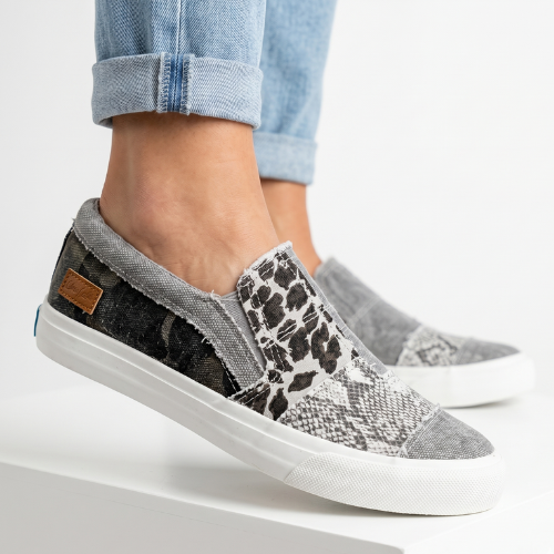 Alverra Women's Canvas Slip-On Shoes — Arch Support, Wide Fit Available
