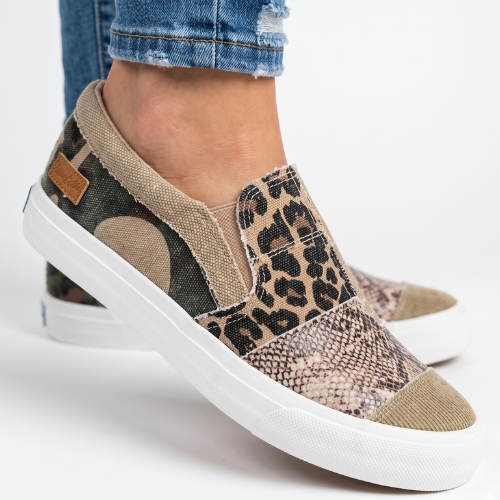 Alverra Women's Canvas Slip-On Shoes — Arch Support, Wide Fit Available