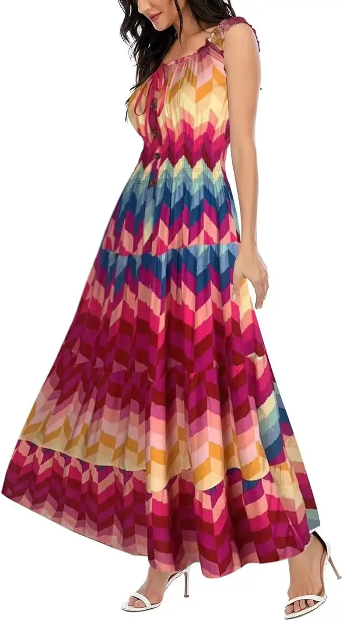 Bora | Boho Floral Tiered Maxi Dress 10