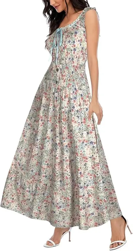 Bora | Boho Floral Tiered Maxi Dress 7