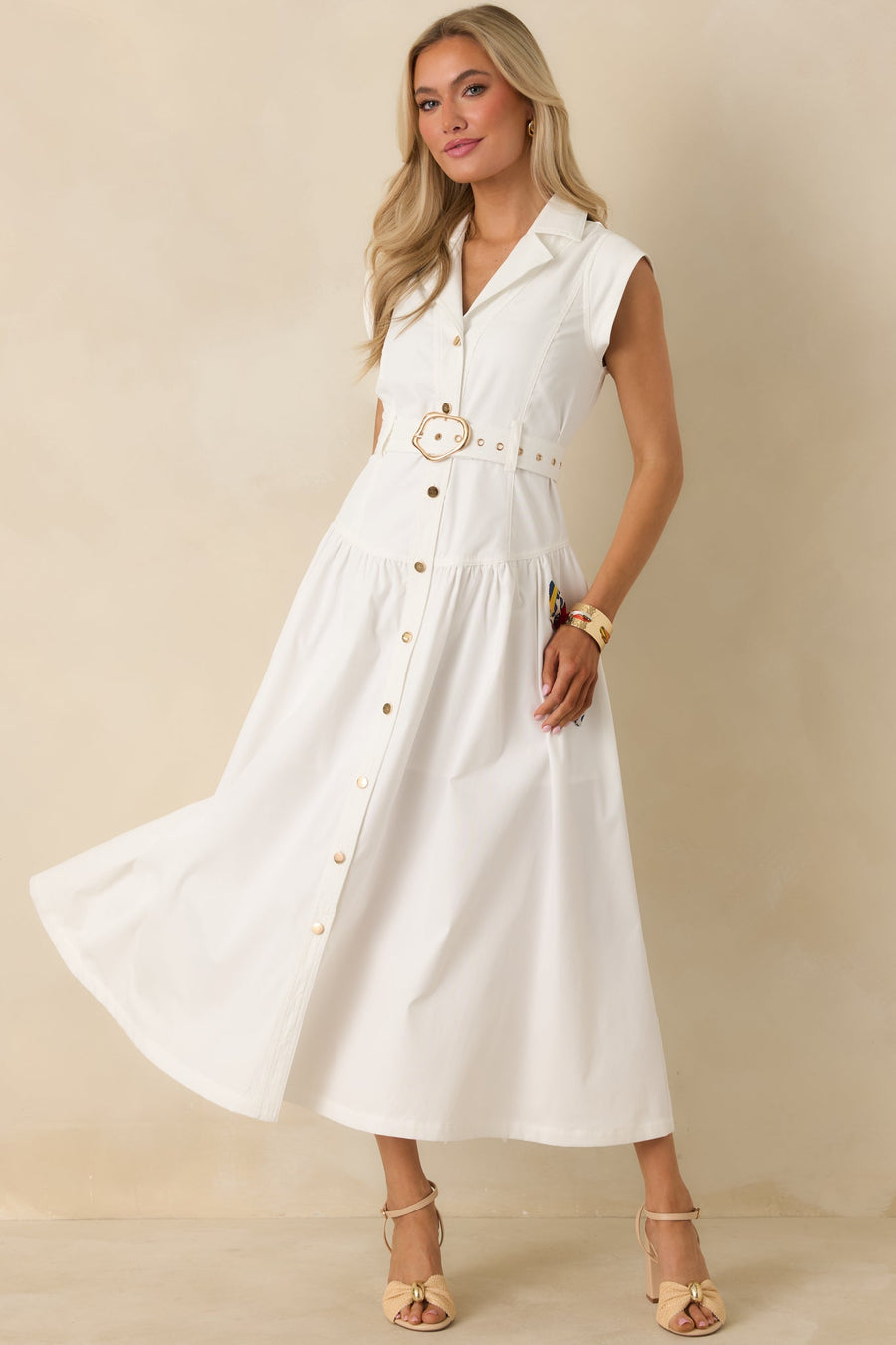 Briar | Belted Sleeveless Maxi Dress 4