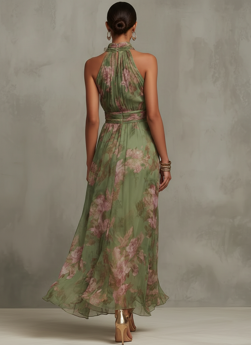 Celeste | Floral Halter Maxi Dress 1