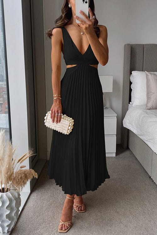 Celeste | Pleated Flowing Midi Dress 3