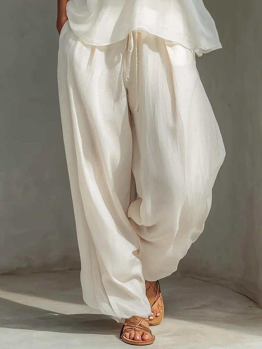 Chloe | Chiffon Top Wide-Leg Pants Set 3