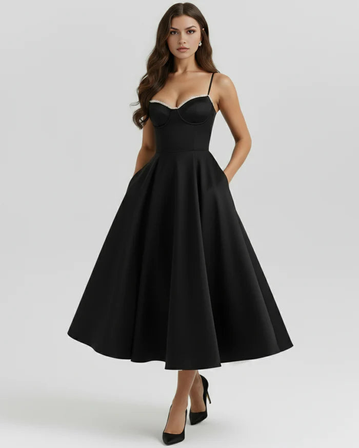 Clarisse | Tulle Sweetheart Corset Midi Dress 10