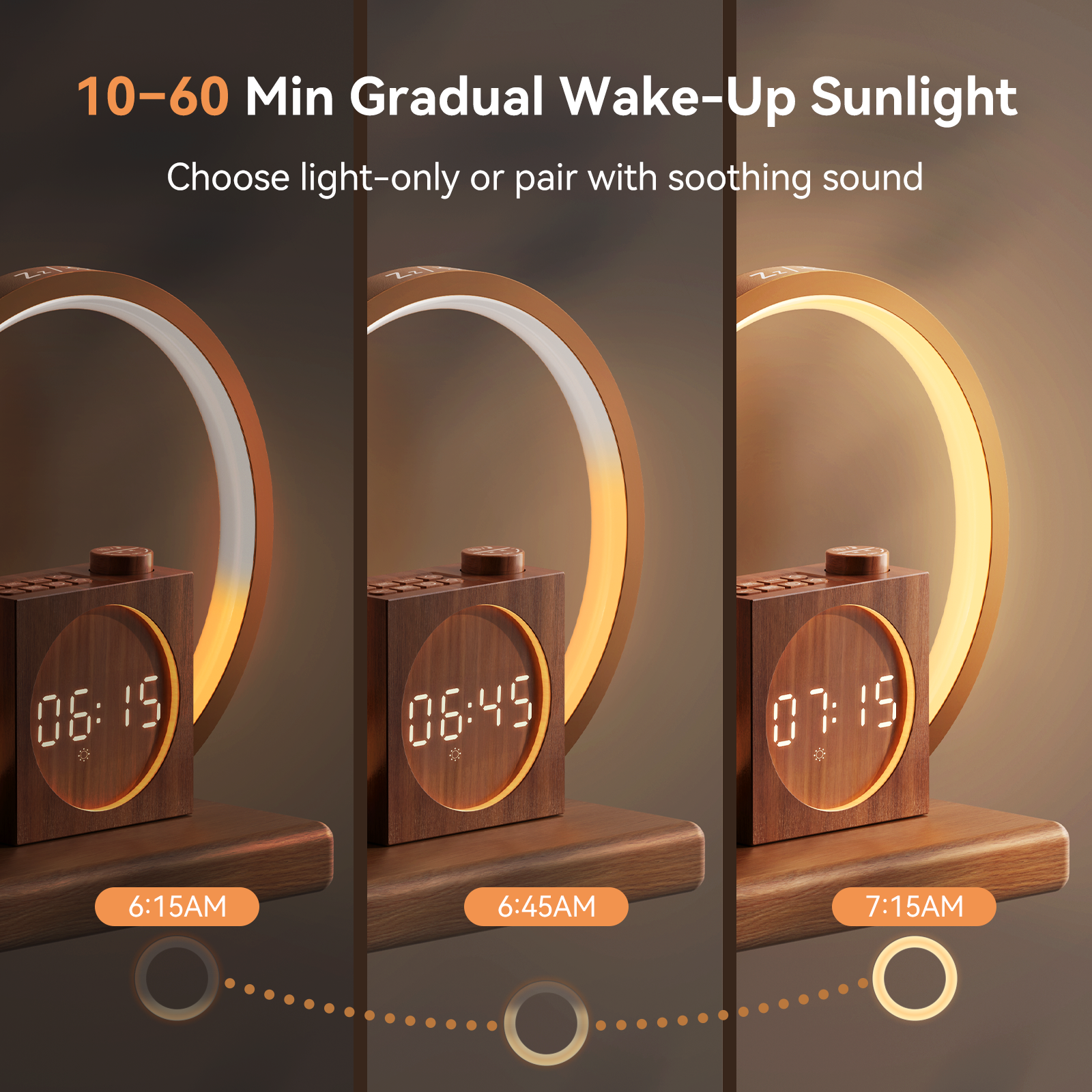 Design Edition | Sunrise Alarm Clock with Soothing Sounds & Color Light | Relaxation Tool for Peaceful Mornings 5