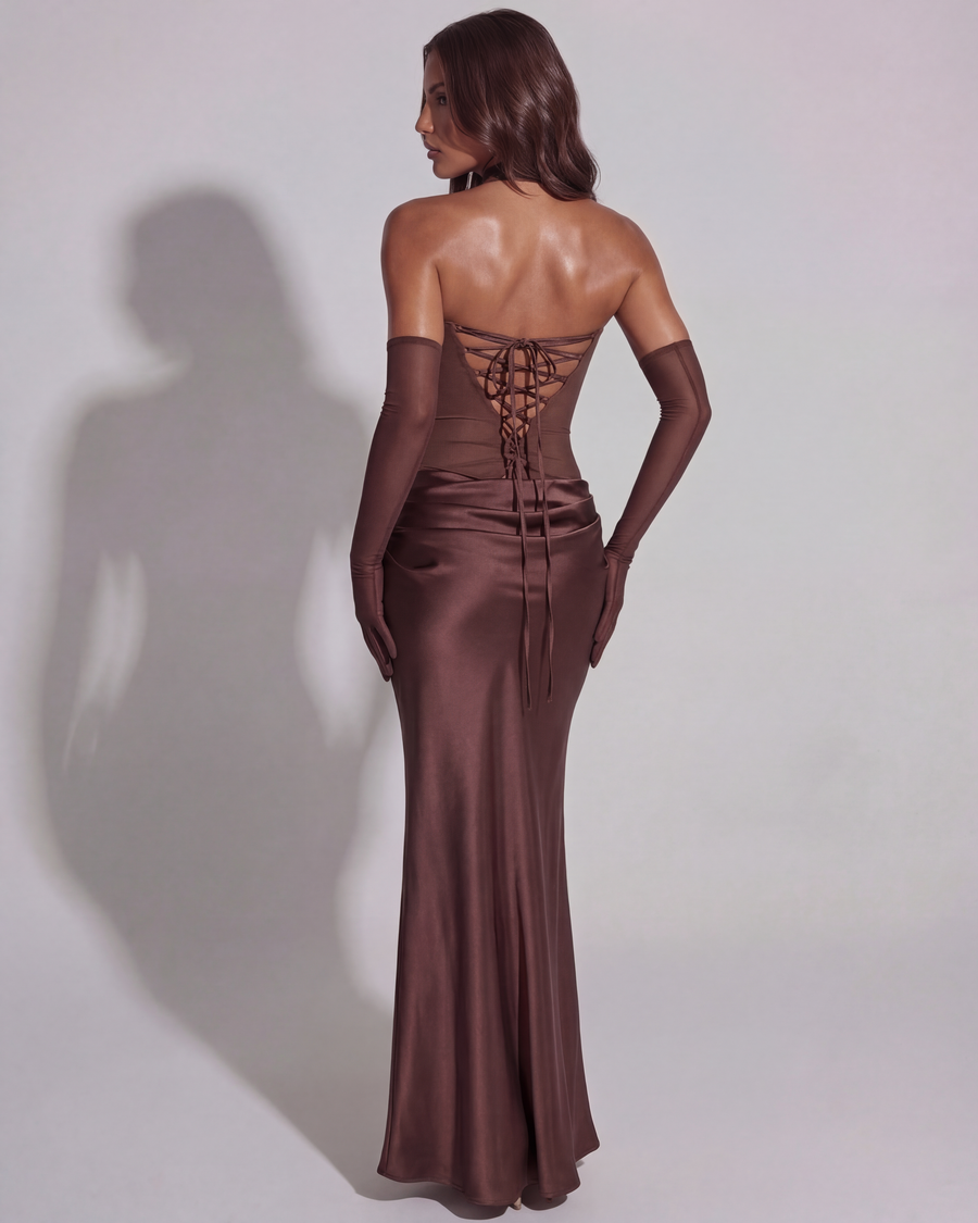 Ella | Elegant Satin Cowl Neck Maxi Dress for Women 6