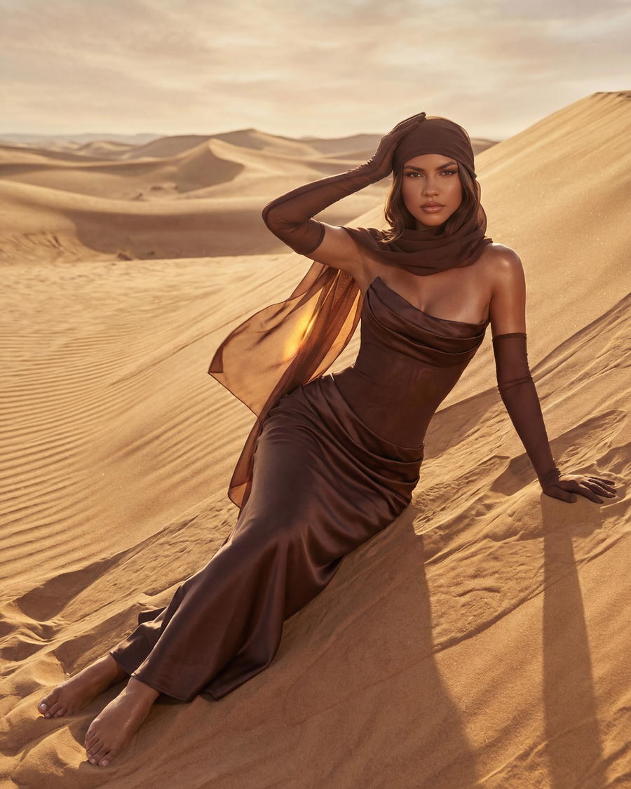 Ella | Elegant Satin Cowl Neck Maxi Dress for Women 8