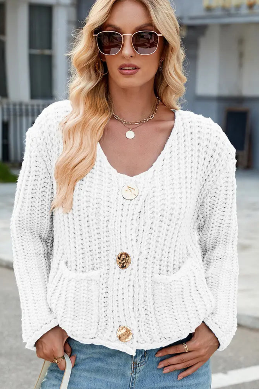 Emma | Cozy Chunky Knit Cardigan with Pockets 0
