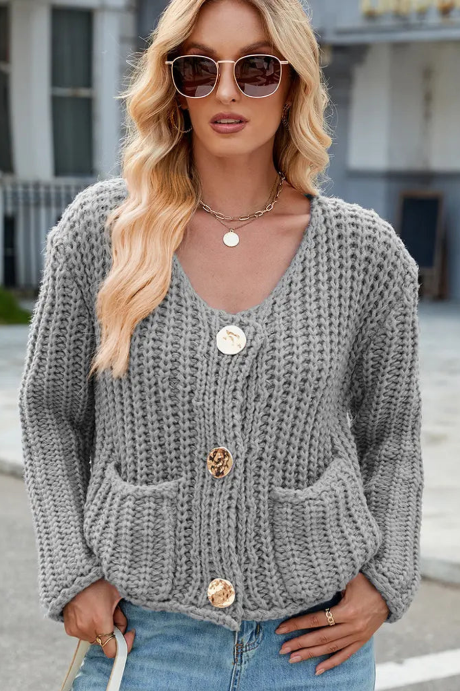 Emma | Cozy Chunky Knit Cardigan with Pockets 6