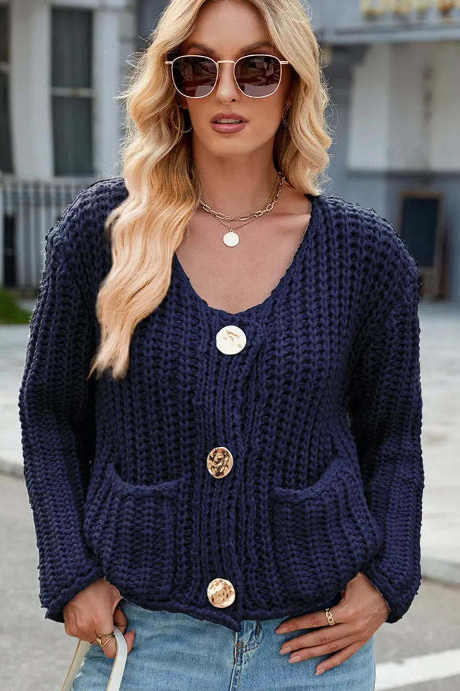 Emma | Cozy Chunky Knit Cardigan with Pockets 8